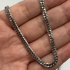 売り切れました。Pt850 プラチナ850 6面ダブル　喜平　ネ...