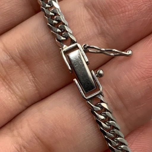 売り切れました。Pt850 プラチナ850 6面ダブル　喜平　ネックレス　30.4g 約50.5cm