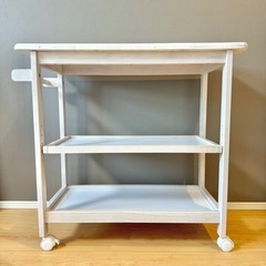 家具 ニトリ キッチンワゴン （ファンシー スペインWH）の画像