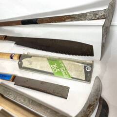 【終】G311/金象印 最高級 刈込鋏工具/T-195/ドリル/のこぎり/鍬/くわ/鎌/農作業/園芸/手工具/まとめて/動作未確認/17点セット　の画像
