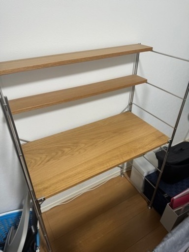 無印　ステンレスユニットシェルフ　机