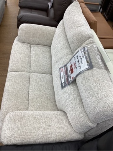 KD-39【新入荷　リサイクル品】東京インテリア　ハイバック　2シーターソファ　グレー