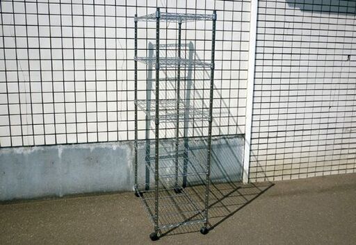 ☆メタルラック スチールラック 幅900mm 奥行450mm 高さ1785mm 5段 キャスター付き 収納家具 シェルフ 札幌 北20