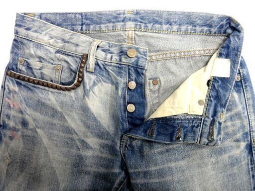 名作！ hysteric glamour 0292AP11 28インチ デニム セルヴィッチ 赤耳 クラッシュ加工 ヒステリックグラマー ヴィンテージ 札幌市 中央区 南12条
