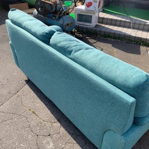 美品 NITORI ニトリ 布製 二人掛けソファー ライトグリーン