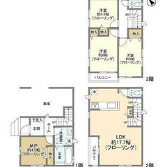 3SLDK新築戸建て！　㊗家賃２ヶ月無料実施中㊗春日部市一ノ割　...