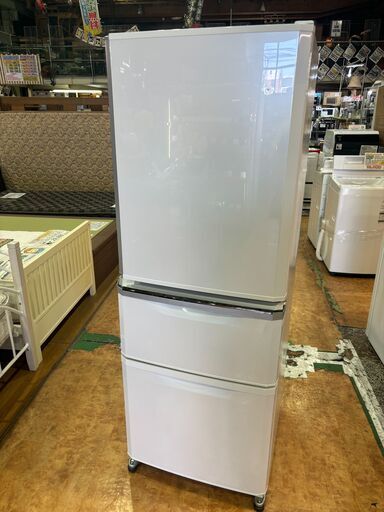 ✨安心の除菌洗浄済✨三菱 2019年製 335L 3ドア冷蔵庫 MR-C34D-W【愛市IR016536-104】