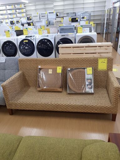 お値下げ致しました【U1135】★籐ソファ