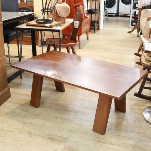 196) 柏木工 ローテーブル ウォールナット材 OH71 木製 センターテーブル