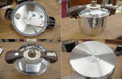 未使用品 ワンダーシェフ 両手圧力鍋 5.5L 魔法のクイック料理 エスプレッソスリッタ AQDA55S AQシリーズ ガス・IH対応 元箱なし 取説レシピあり 札幌市 清田区 平岡