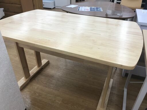 ★ジモティ割あり★ ㈱イーナー ダイニングテーブル ナチュラル H72×W121×D74 クリーニング済み KJ4901