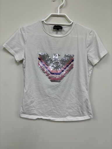 EMPORIO ARMANI エンポリオアルマーニ　レディーススパンコール半袖Tシャツ