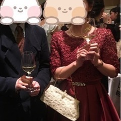 美品❤️レース　ドレス　ワインレッドパーティー　結婚式　成人式の画像
