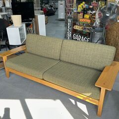 商談中　★３人掛けソファ★ 布製 クッション取り外し ひじ掛広め モダン 戸建て ナチュラル ファミリー 
