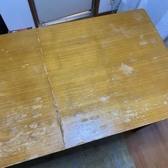 ダイニングテーブル　折りたたみ　椅子二脚付き　セットの画像