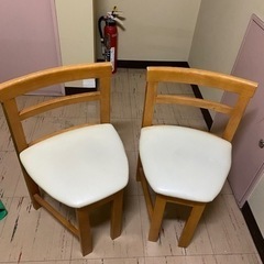 ダイニングテーブル　折りたたみ　椅子二脚付き　セットの画像