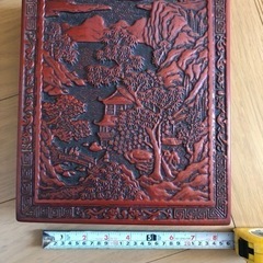 仙台堆朱　手紙入れ　硯箱　説明書有り伝統工芸　漆器　の画像