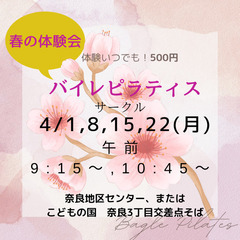 バイレ*ピラティス春のメンバー募集！