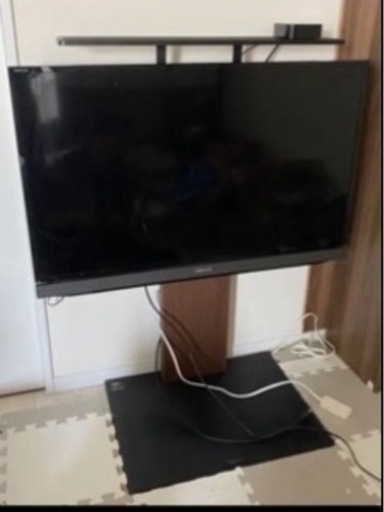 REGZA 42型　壁掛け風テレビ台　テレビ上ラック