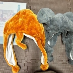 被り物　猿　ゾウの画像