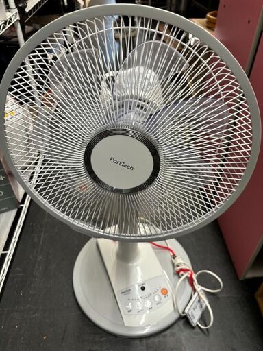 ☆美品￥3,500！PortTech　リモ付き扇風機　家電　PTZ-LD305(GY)型　【BD114】