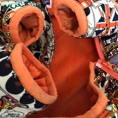 80サイズ　キッズジャンプスーツ　雪遊び・冬のお外遊びに最適　カバーオール ボアの画像