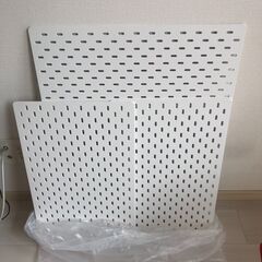 IKEA SKADIS　スコーディス　有孔ボード　白　３枚セット...