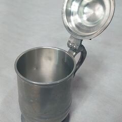 好評完売ありがとう【ダンヒル製】『古物風』オシャレな蓋付♪　ビンテージ ピューターマグ（蓋付）◐サイズ 高さ15✕直径8の画像