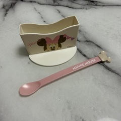 離乳食　レトルトスタンド、ミニー　ピンクスプーン付き　ベビーフード