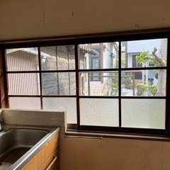 希少　昭和ガラス　B　型板ガラス　アンティーク　ダイヤガラス　昭...