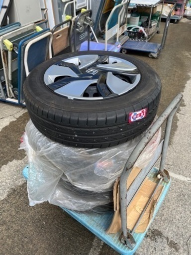 HONDA 純正 現状品 ノーマルタイヤ 185/60R15 84H フィット ホイール＆タイヤ 4本セット 車のパーツ タイヤ、ホイ