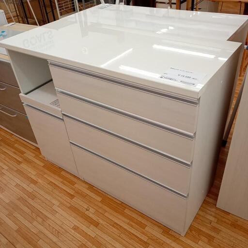 ★ジモティ割あり★ 高橋木工所　キッチンカウンター　ホワイト　クリーニング済　YJ2270