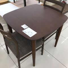 ★ジモティ割あり★  ダイニングテーブルセット ダークブラウン H71×D80×W80 クリーニング済み HJ2824