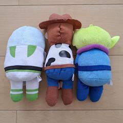 トイストーリー　ウッディ　バズ　グリーンメン　ぬいぐるみの画像