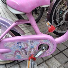 【お取引中】子供用自転車　16インチ　アイデス　プリンセス　補助輪あり　ペダル脱着可能の画像