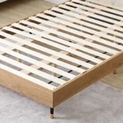 展示品・未使用品】セミダブルベッドフレーム アイボリー色 ベルベット