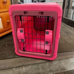 ペットキャリー　No.11428　ピンク　Richell　※ピン1つ欠品　【リサイクルショップどりーむ荒田店】の画像