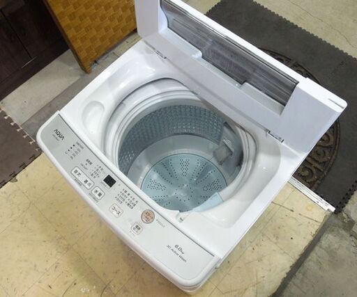 アクア 洗濯機 6.0㎏ 2022年製 AQW-S6M AQUA 全自動 電気洗濯機 札幌市東区 新道東店