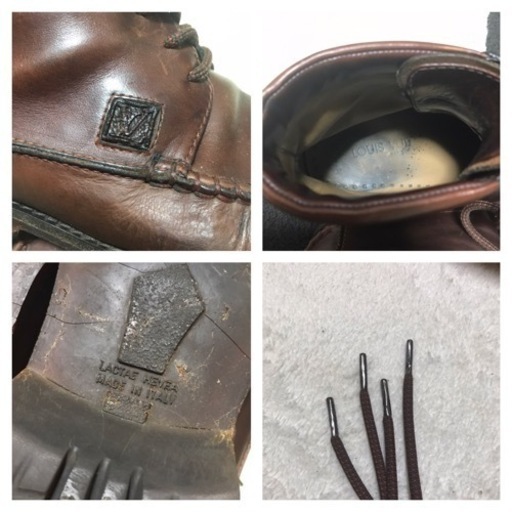 正規品 ルイヴィトン レザーモカシンブーツ 26cm ダークブラウン