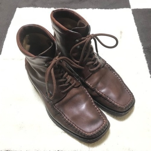 正規品 ルイヴィトン レザーモカシンブーツ  26cm ダークブラウン