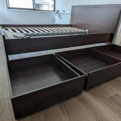 【受け渡し予定者決定】IKEA ベッド下の引き出し　ベッドフレー...