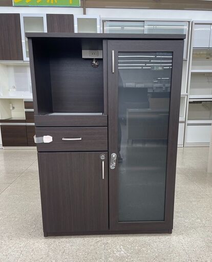 ★ジモティ割あり★  レンジ台 ブラウン H115×D40×W80 クリーニング済み TJ5352