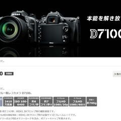 ○レンズ付き 一眼レフ(^^♪○ニコン D7100/35mm 単焦点レンズ 中古