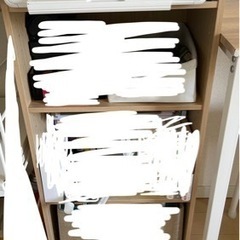 家具 収納家具 キャビネット　ホワイト✖️ベージュの画像