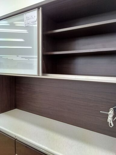 ☆ジモティ割あり☆ 食器棚 ダークブラウン H200×D50×W140