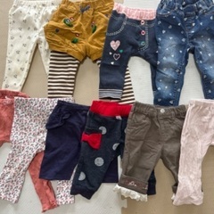 女の子ズボン90まとめ売りの画像