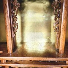 大型仏壇 彫刻 高級感 引き出し付き 仏具 供養 和風 木目柄 鳥の彫刻 和室 豪華の画像