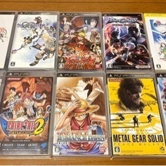 PSPゲームソフト10本セットゲームソフト2本+映画2本【中古品美品】