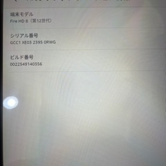 タブレットfire HD8  12世代　ほぼ
新品の画像