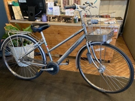 【ブリヂストンアルベルト一発二錠の鍵新品！】 LEDオートライト　内装5段　27インチ自転車　シルバー